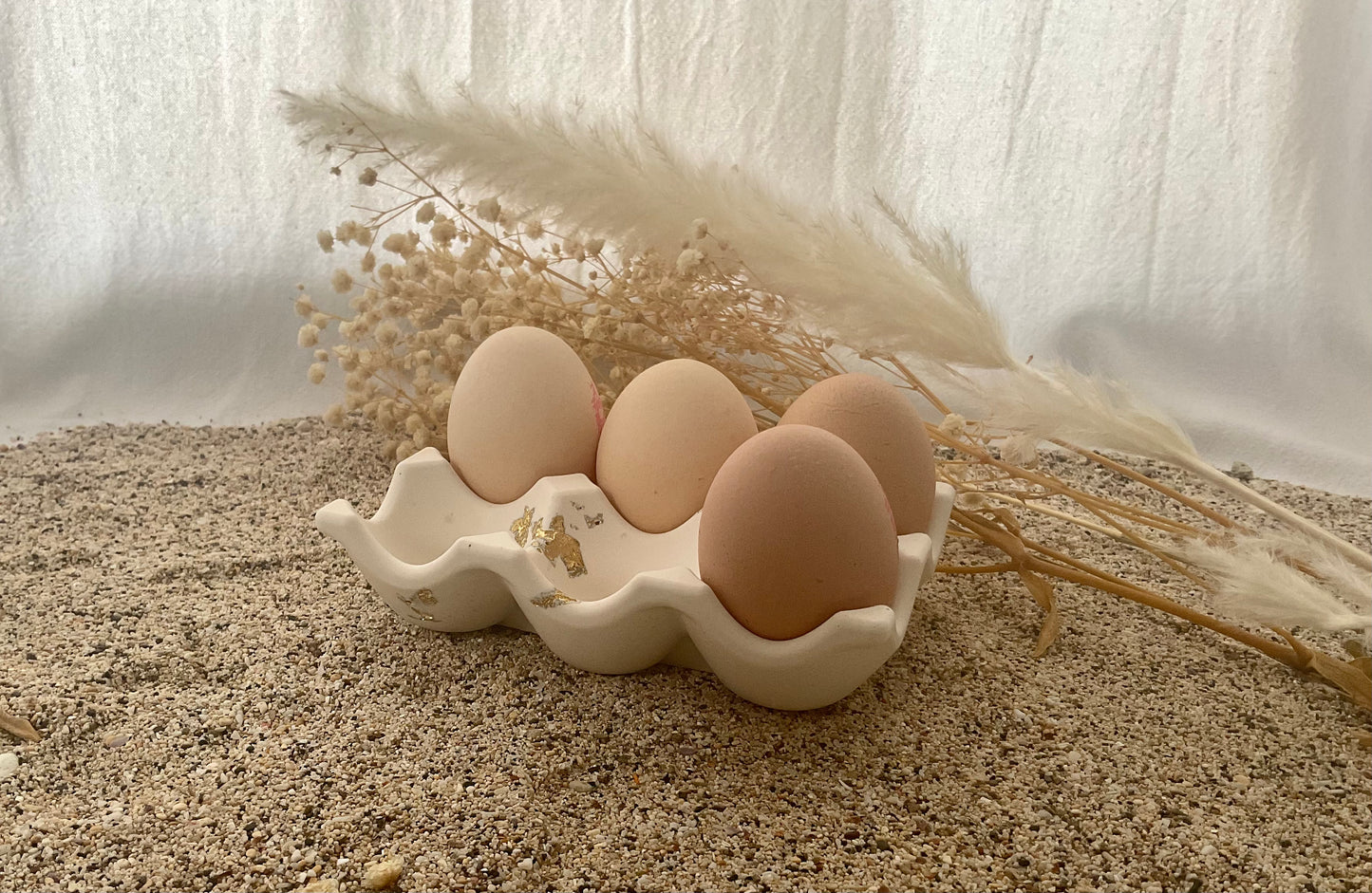 Boîte à œufs jesmonite décoration d’intérieur
